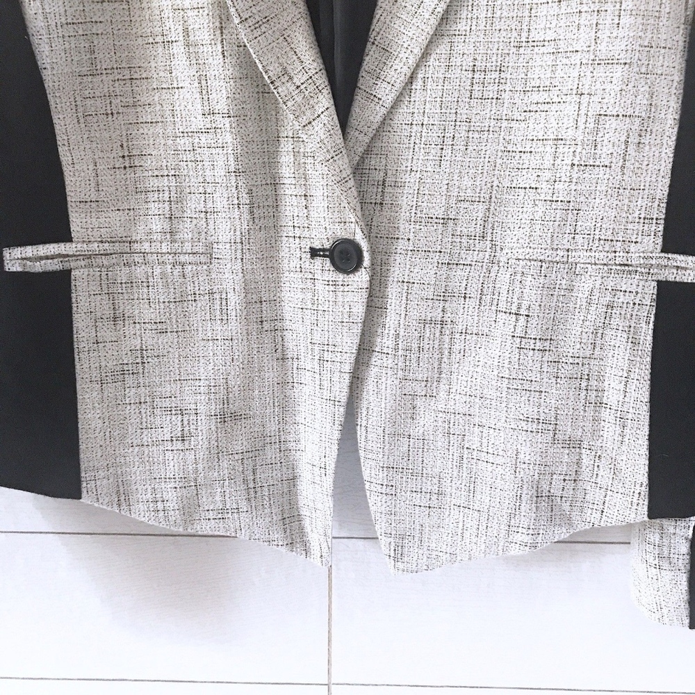 Mossimo White Black Tweed Moto Jacket - Picture 4 of 8